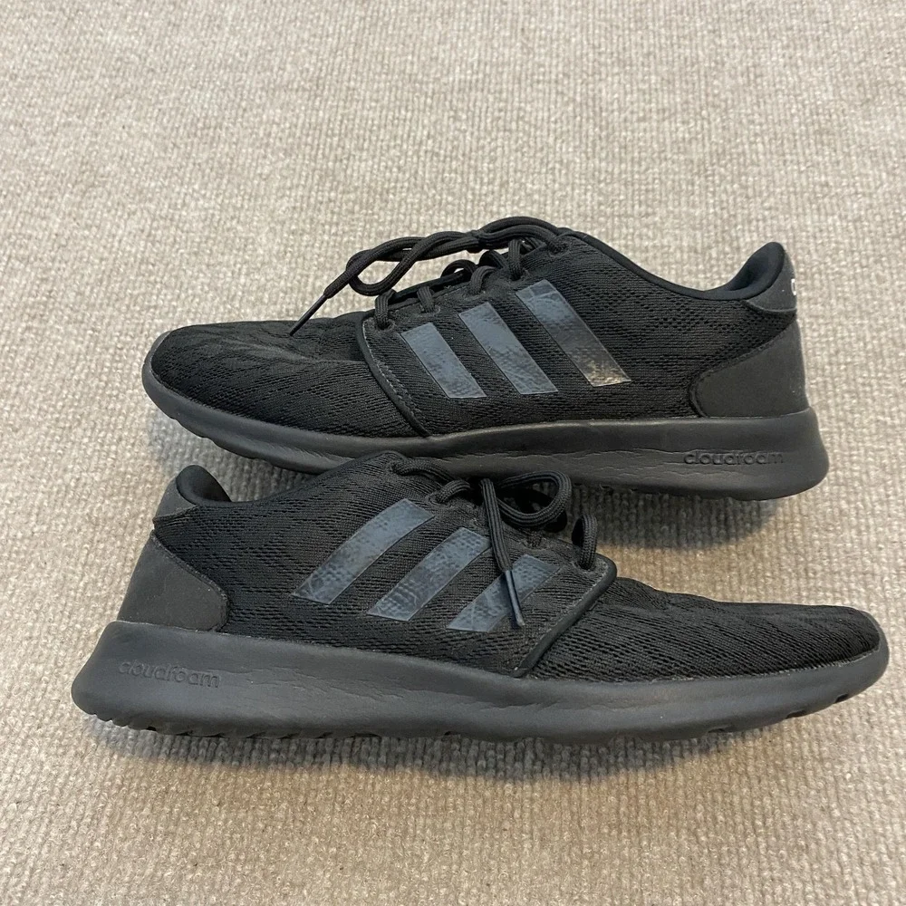 Adidas Cloudfoam Shoes Womens Size 7.5 Black Mesh Cushioned B28139 Sneakers - Picture 2 of 9